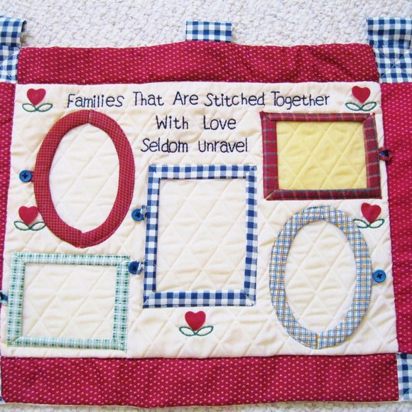 Primitive decor home Picture "Frame" Wall Hanging Quilted - Picture 1 of 3